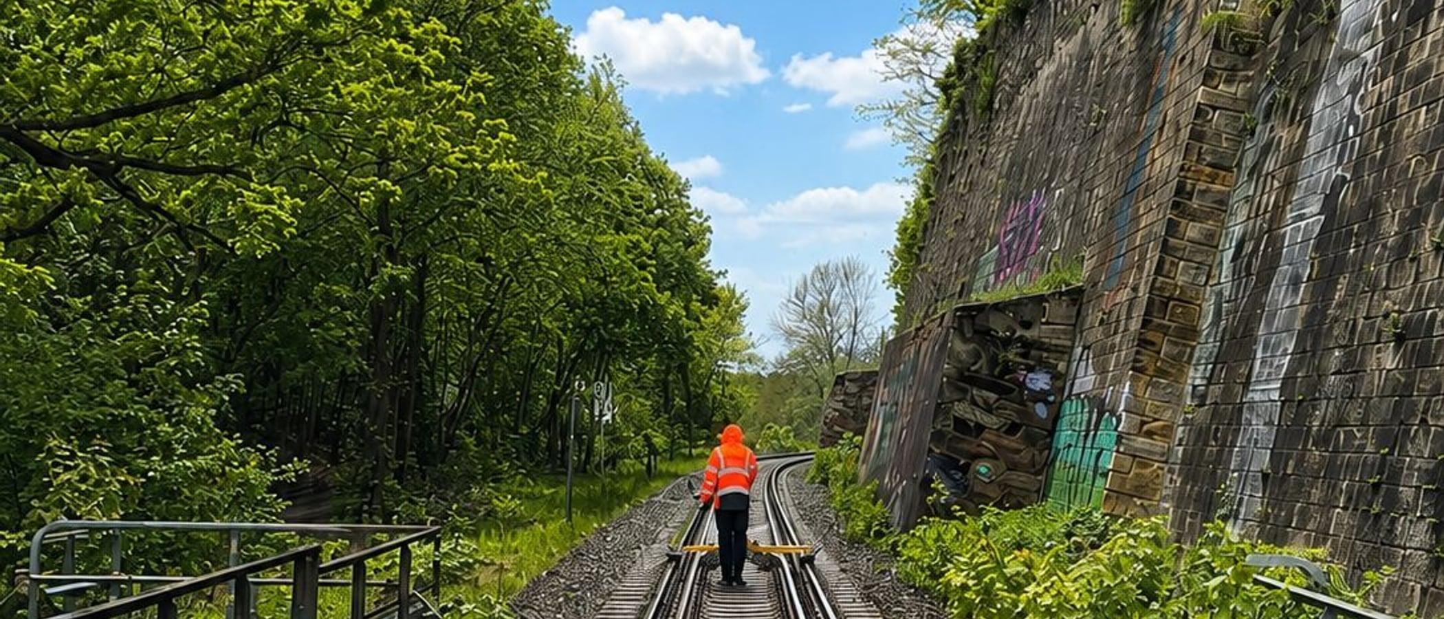 Gleisstrecke im Geländeeinschnitt, Datengrundlage für digitale Geländemodelle